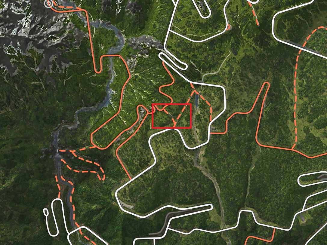 Forza Horizon 6 Karten-Screenshot der leicht zu übersehenden Straße 5 nordöstlich der Takashiro-Region.