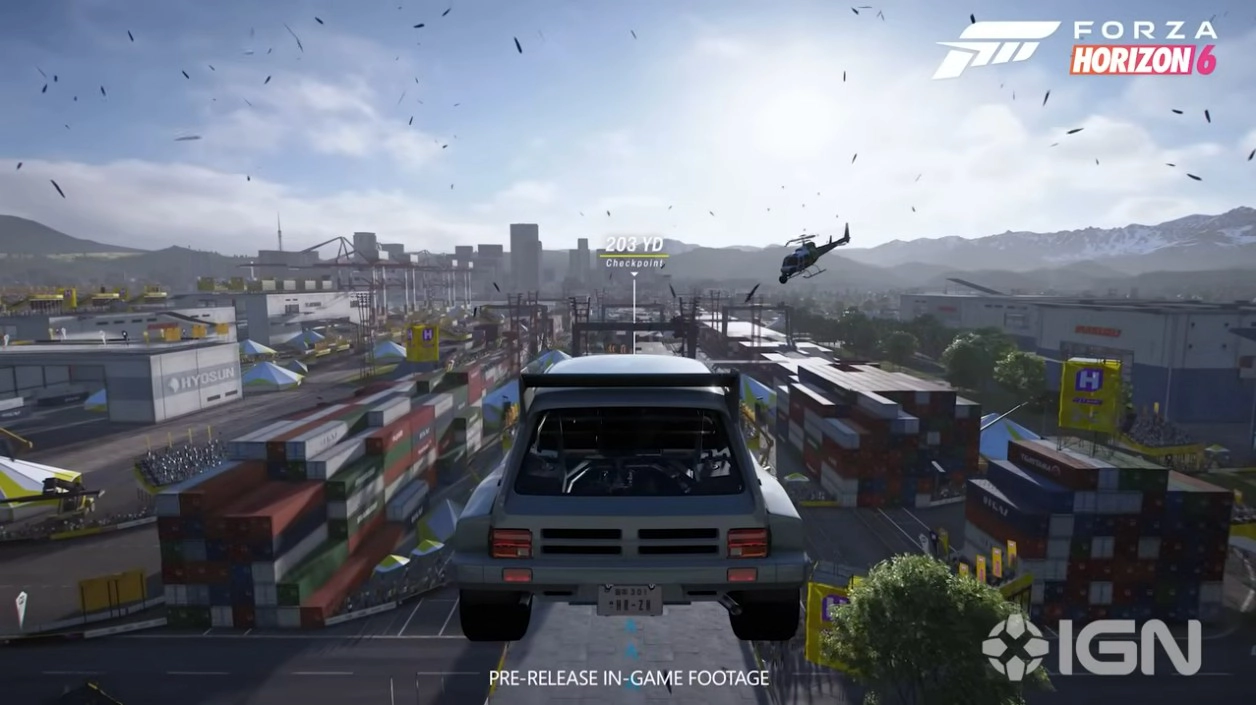 Forza Horizon 6 Horizon Rush Docks course in Tokyo City