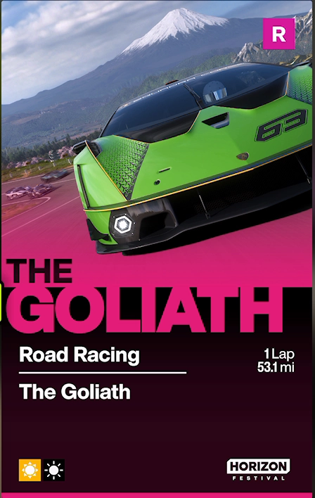 The Goliath race details