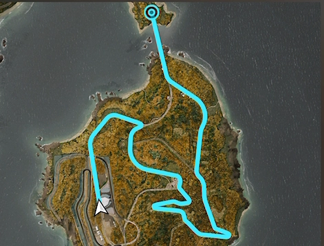 Legend Island Trail track layout