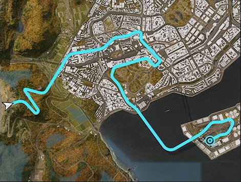 Rainbow Bridge Descent Street Race track layout