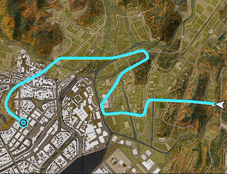 Shinjuku Gyoen Cross Country track layout