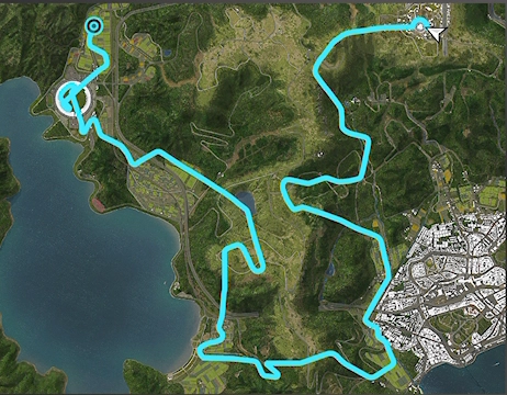 The Titan track layout